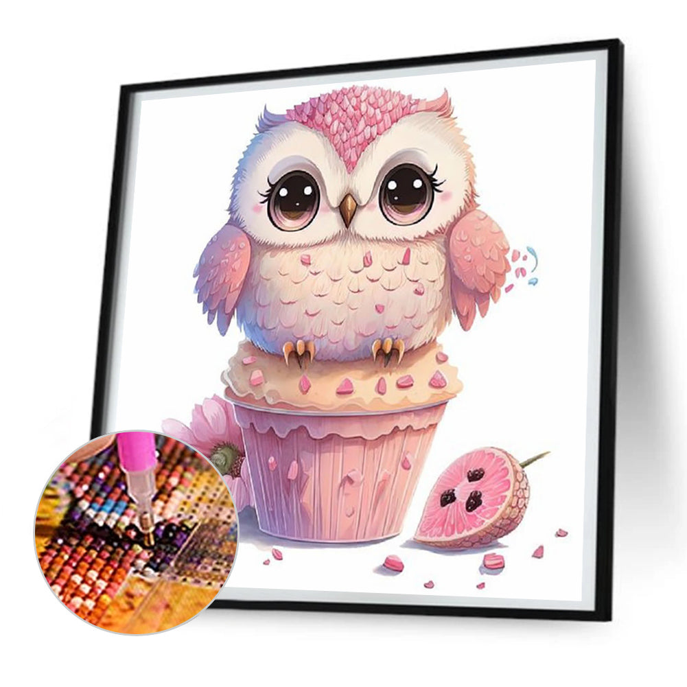 Cartoon Owl - Full Round Drill Diamond Painting 30*30CM