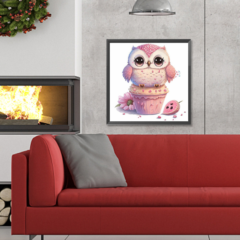 Cartoon Owl - Full Round Drill Diamond Painting 30*30CM