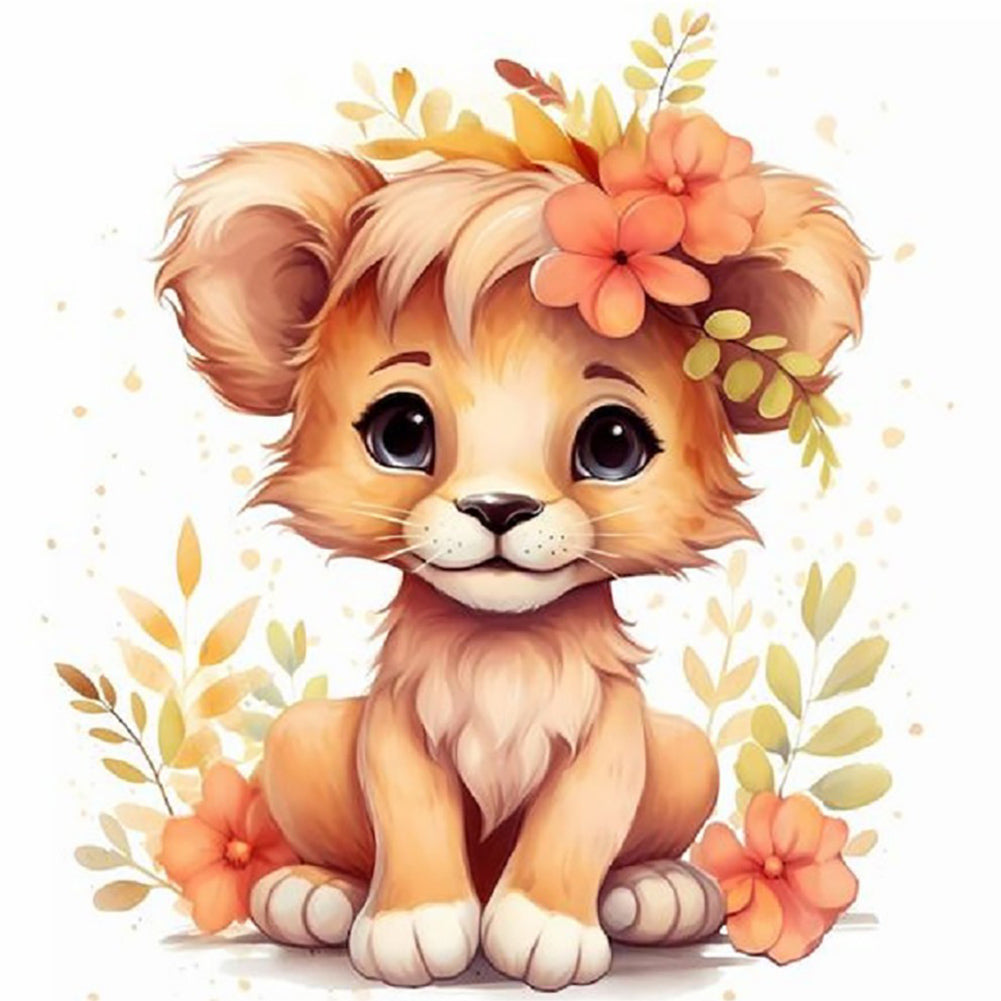 Cartoon Tiger - Full Round Drill Diamond Painting 30*30CM