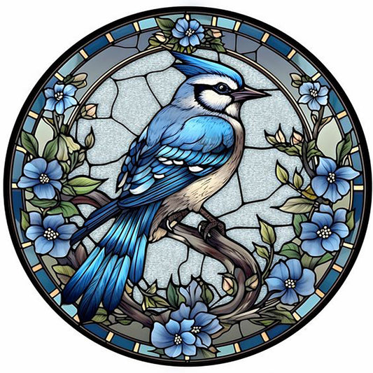 Round Bluebird - Full Round Drill Diamond Painting 30*30CM