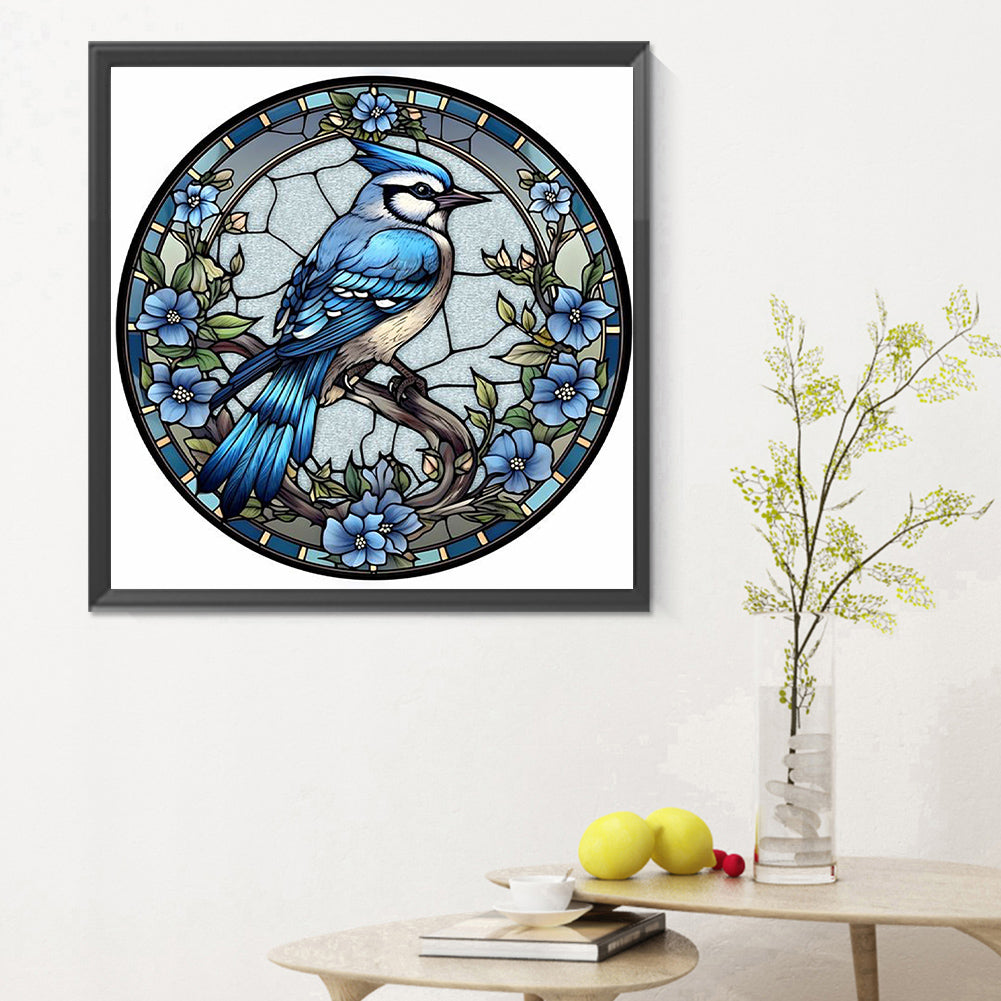 Round Bluebird - Full Round Drill Diamond Painting 30*30CM