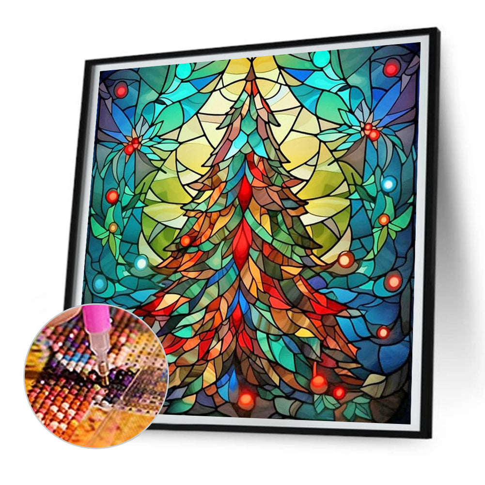 Christmas Tree - Full Round Drill Diamond Painting 30*30CM