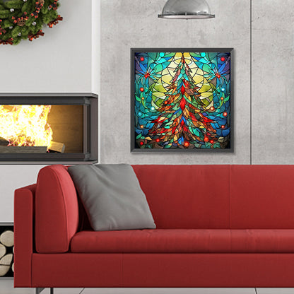 Christmas Tree - Full Round Drill Diamond Painting 30*30CM