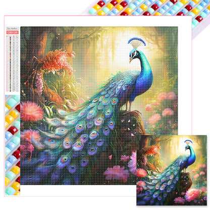 Peacock - Full Square Drill Diamond Painting 40*40CM