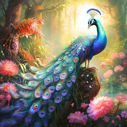 Peacock - Full Square Drill Diamond Painting 40*40CM