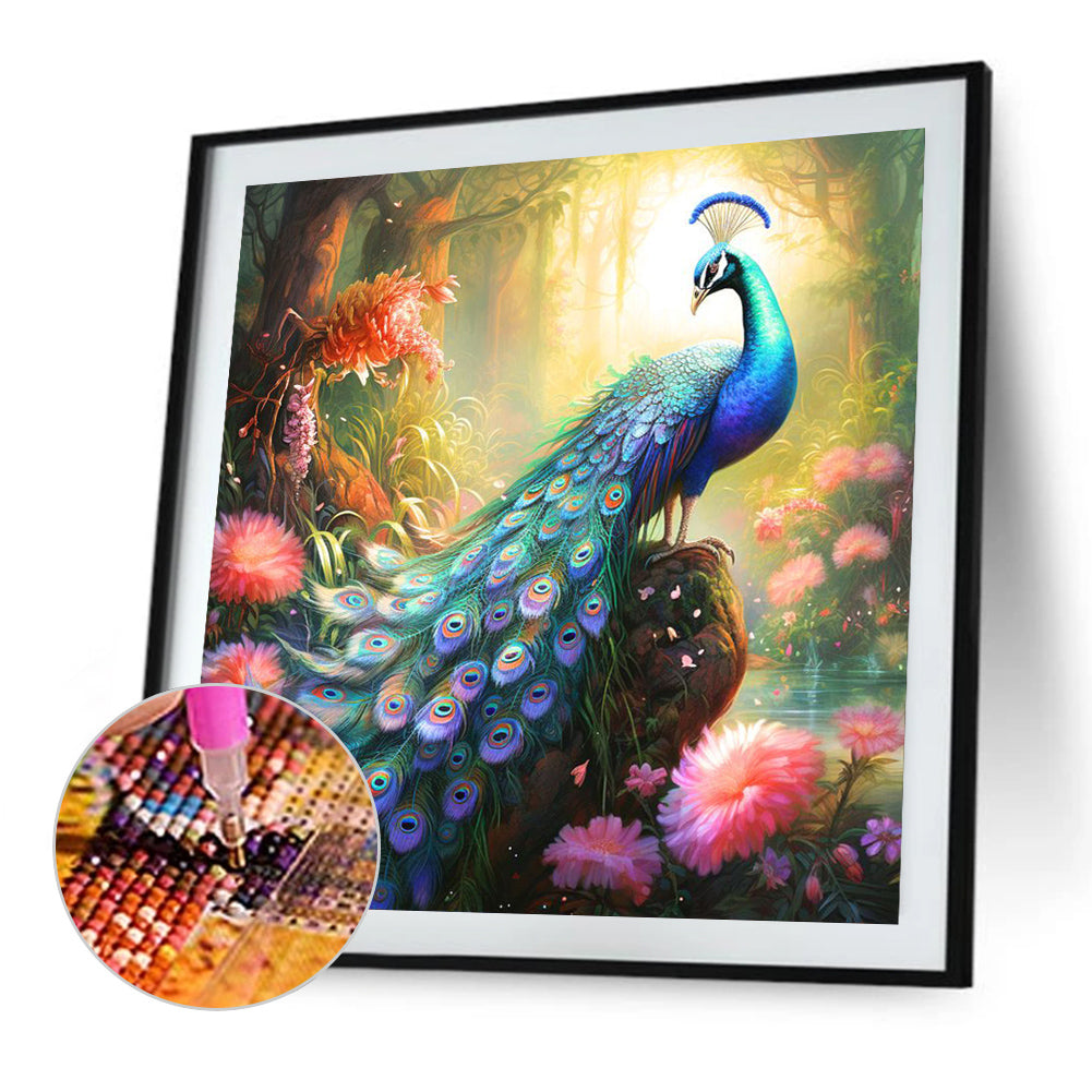 Peacock - Full Square Drill Diamond Painting 40*40CM