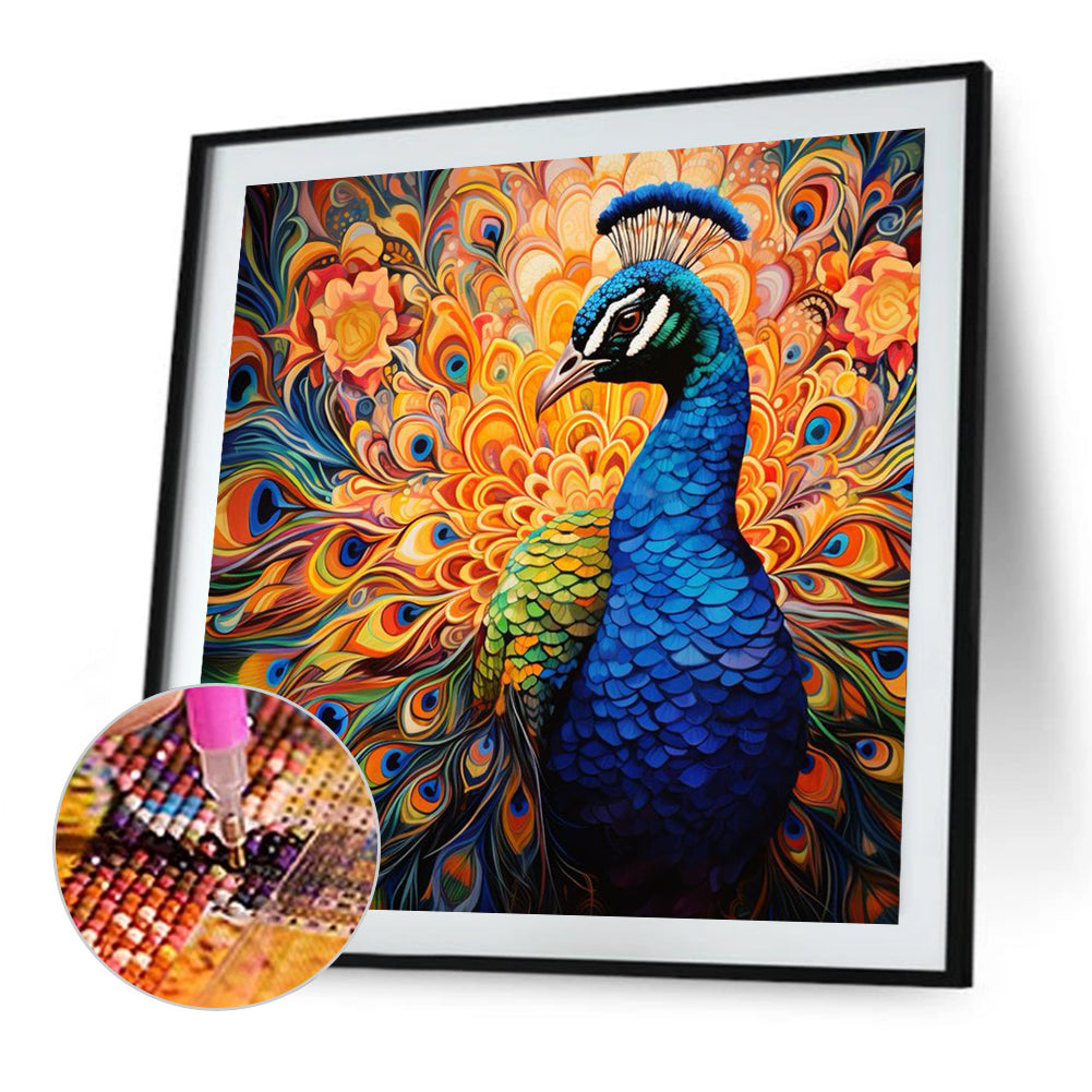 Peacock - Full Square Drill Diamond Painting 40*40CM