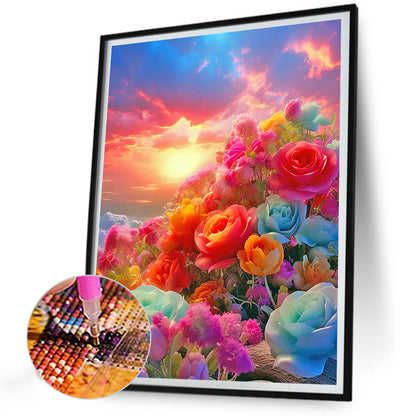 Rose Bush - Full Round Drill Diamond Painting 30*40CM