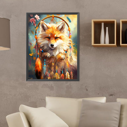 Fox Dream Catcher - Full Round Drill Diamond Painting 30*40CM