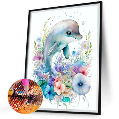 Whale - Full Round Drill Diamond Painting 30*40CM