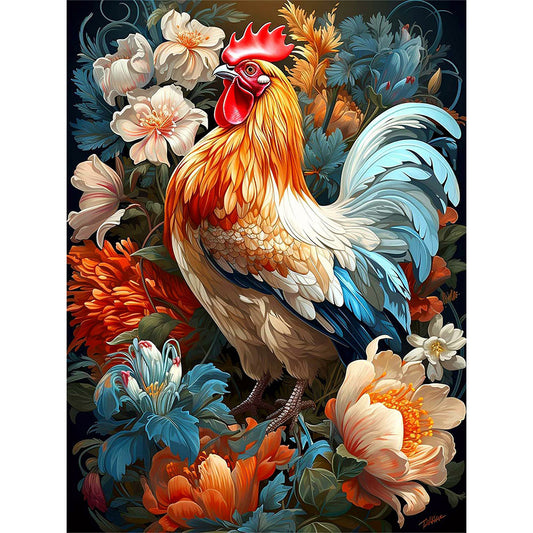 Rooster - Full Round Drill Diamond Painting 30*40CM