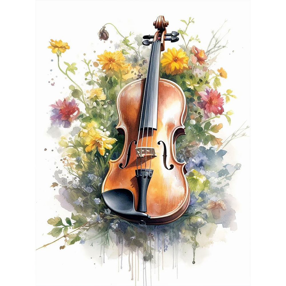 Violin - Full Round Drill Diamond Painting 30*40CM