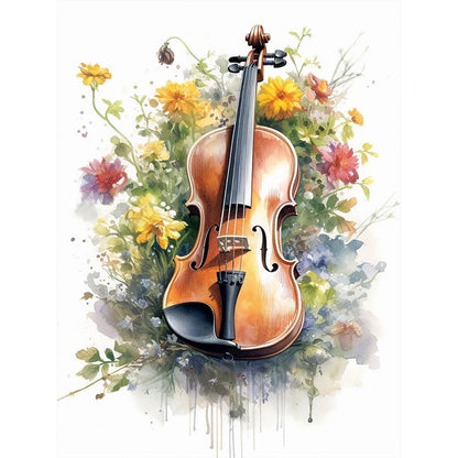 Violin - Full Round Drill Diamond Painting 30*40CM