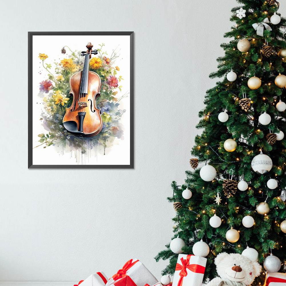Violin - Full Round Drill Diamond Painting 30*40CM