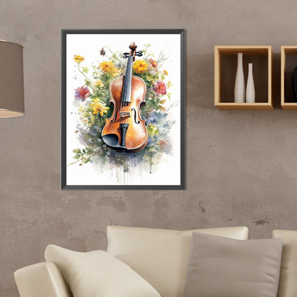 Violin - Full Round Drill Diamond Painting 30*40CM