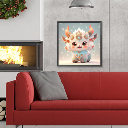 Cute Nian Beast - Full Round Drill Diamond Painting 30*30CM
