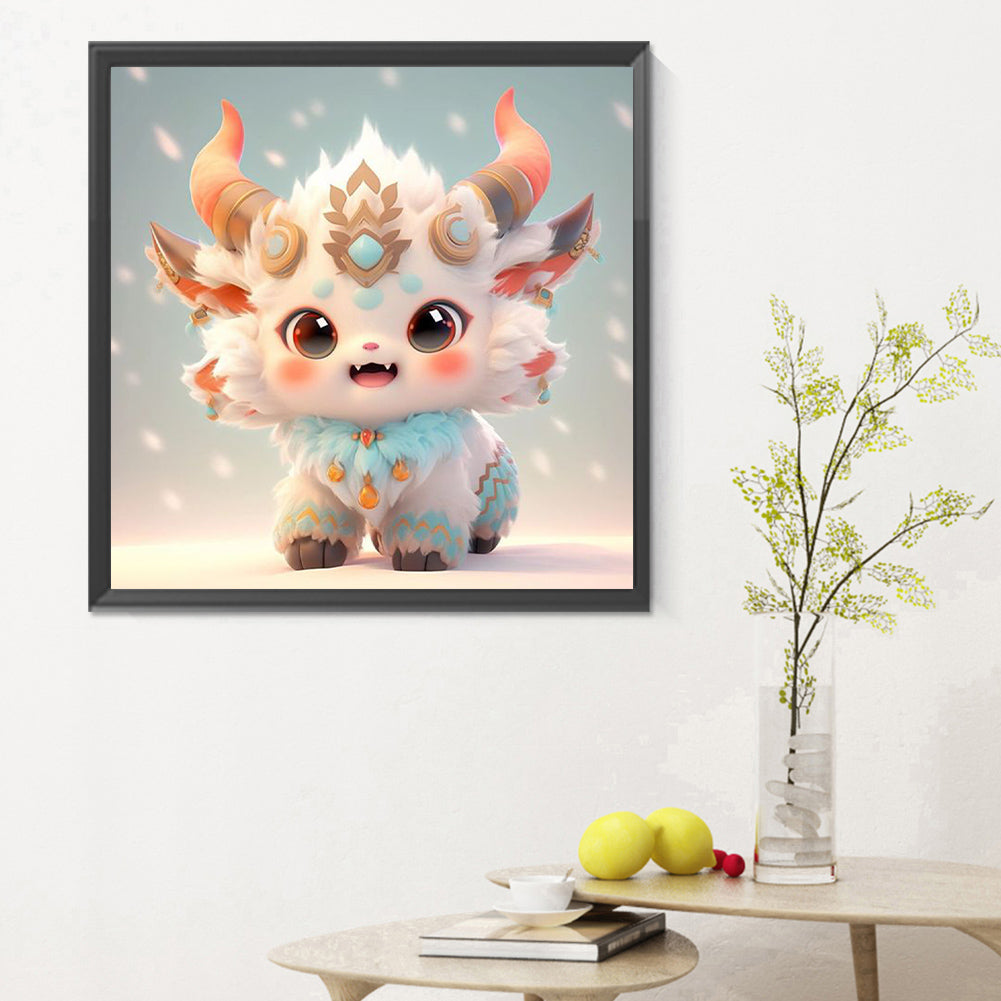 Cute Nian Beast - Full Round Drill Diamond Painting 30*30CM