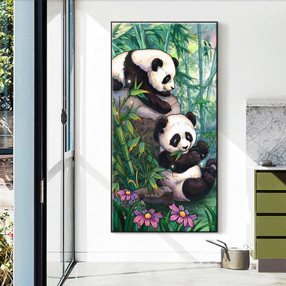 Bamboo Forest Panda - Full Round Drill Diamond Painting 40*70CM