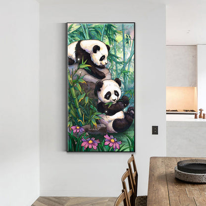 Bamboo Forest Panda - Full Round Drill Diamond Painting 40*70CM