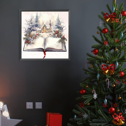 Winter Christmas Book - Full Round Drill Diamond Painting 40*40CM