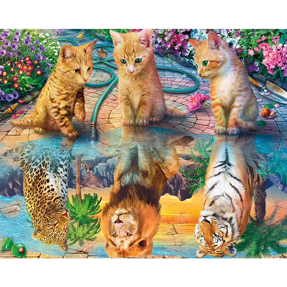 Fierce And Gentle - Full AB Dril Square Diamond Painting 50*40CM