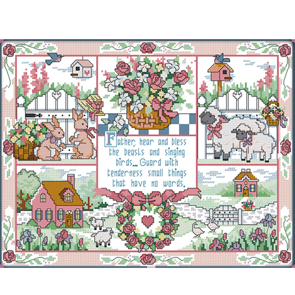 God'S Gift - 14CT Stamped Cross Stitch 40*32CM(Joy Sunday)