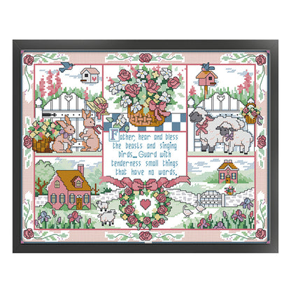 God'S Gift - 14CT Stamped Cross Stitch 40*32CM(Joy Sunday)