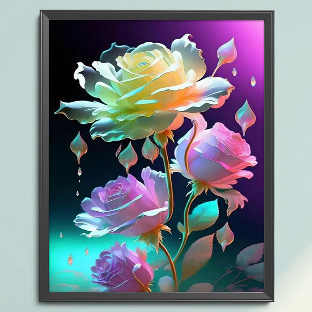 Fantasy Rose - 11CT Stamped Cross Stitch 40*50CM