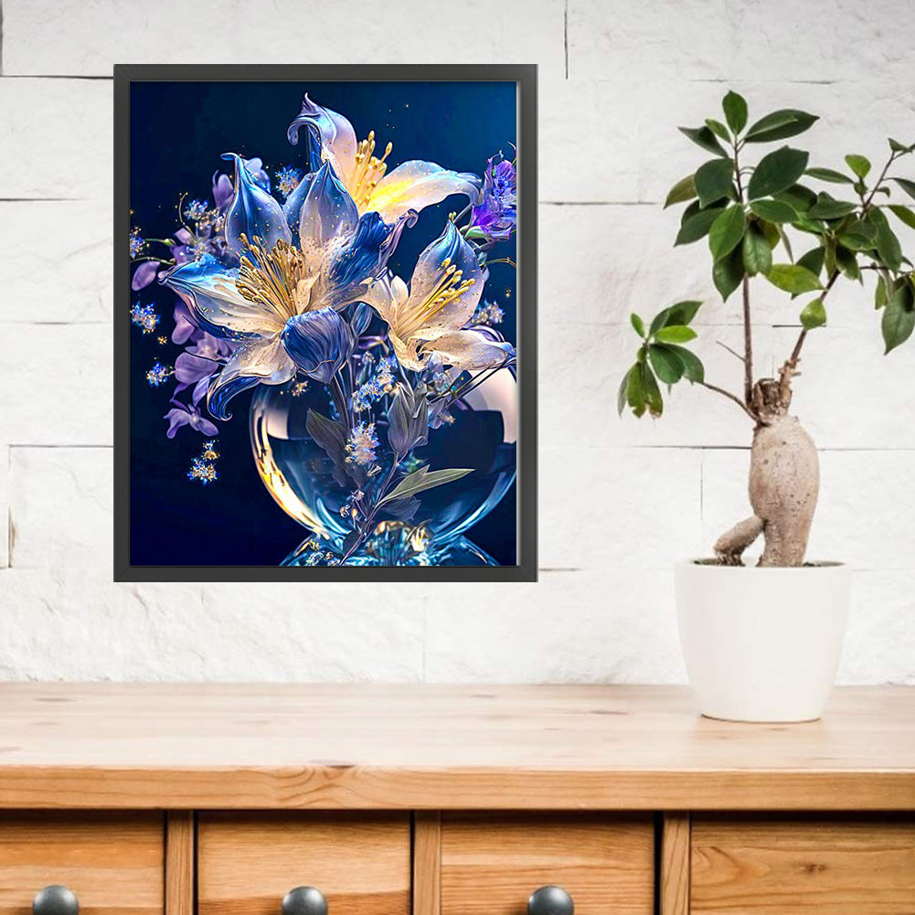 Fantasy Lily Vase - 11CT Stamped Cross Stitch 40*50CM