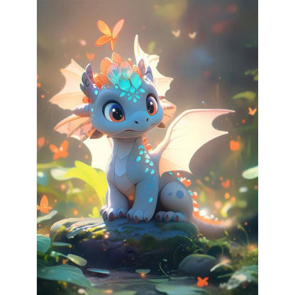 Blue Dragon - Full Round Drill Diamond Painting 30*40CM