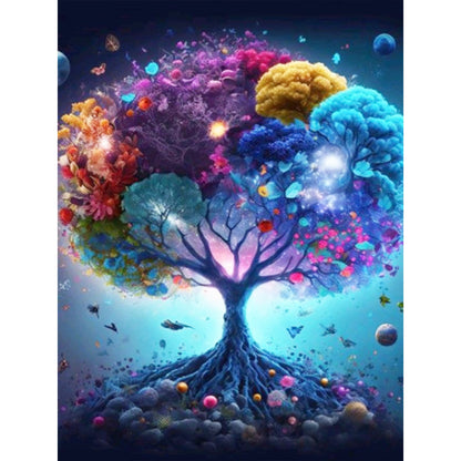 Colorful Tree Of Life - Full Round Drill Diamond Painting 30*40CM