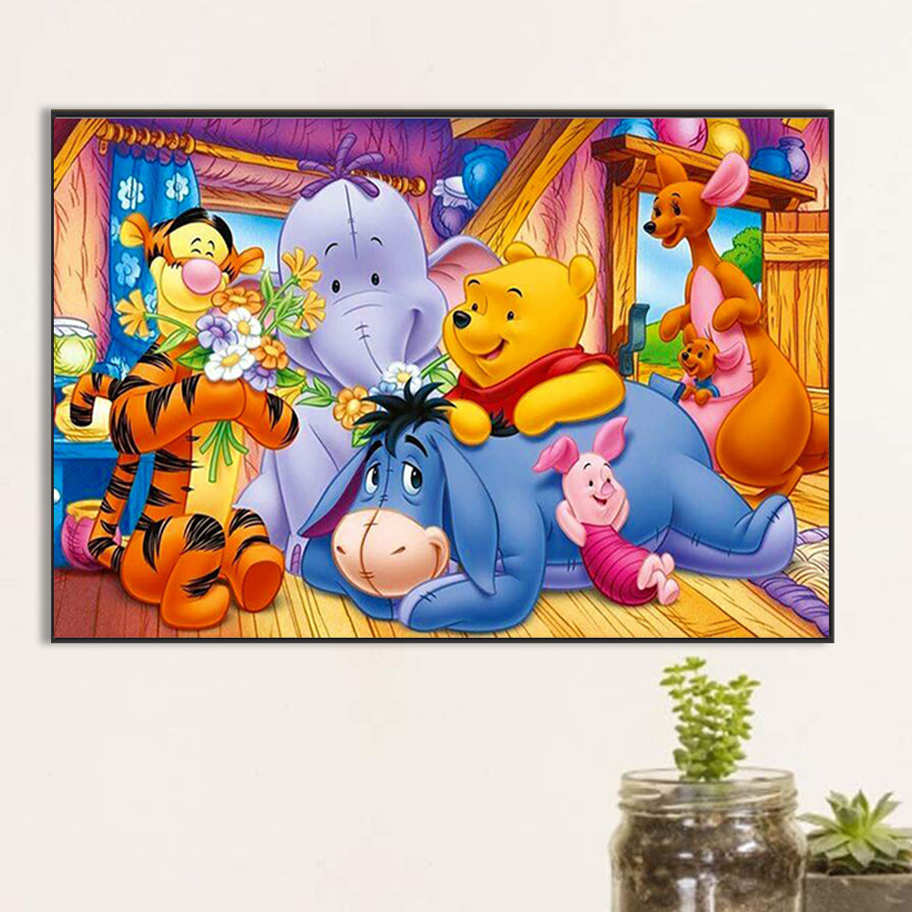 Winnie The Pooh And Friends Party - Full Round Drill Diamond Painting 40*60CM