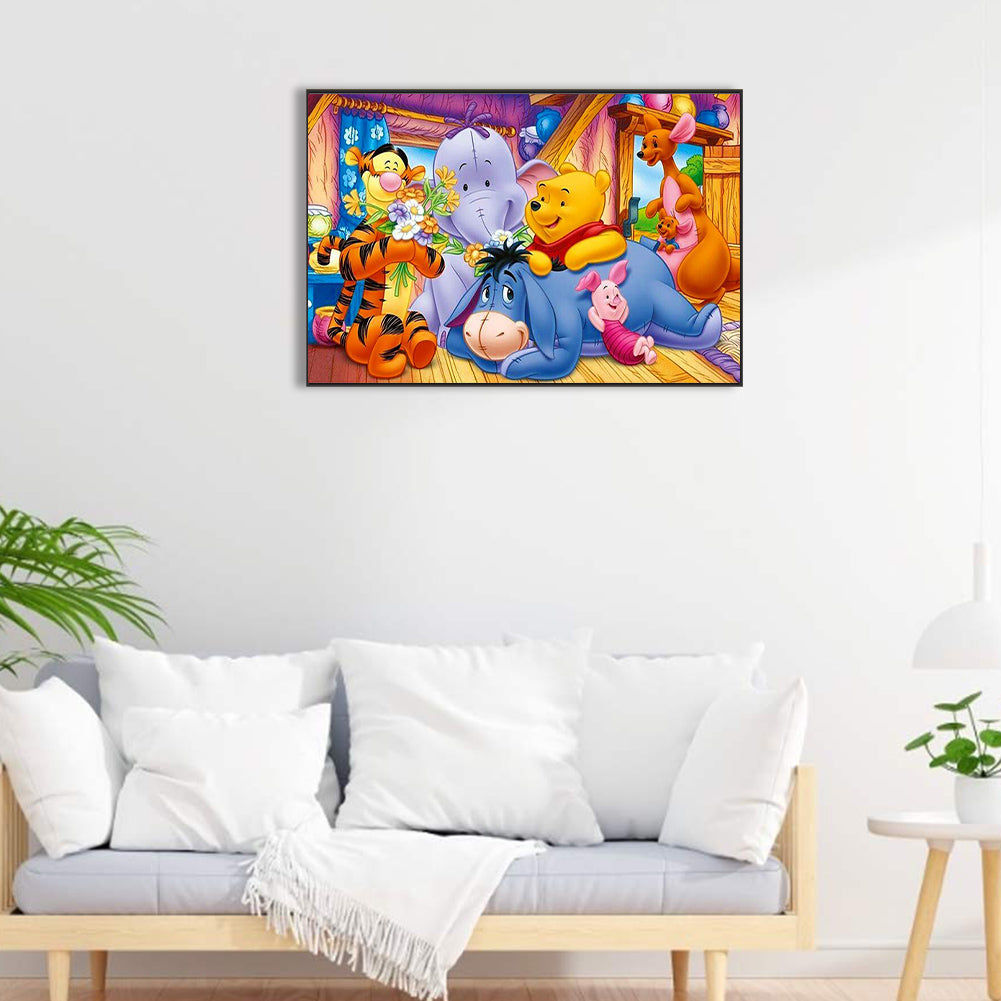 Winnie The Pooh And Friends Party - Full Round Drill Diamond Painting 40*60CM