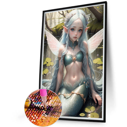 Elf Mermaid Girl - Full Round AB Drill Diamond Painting 40*60CM