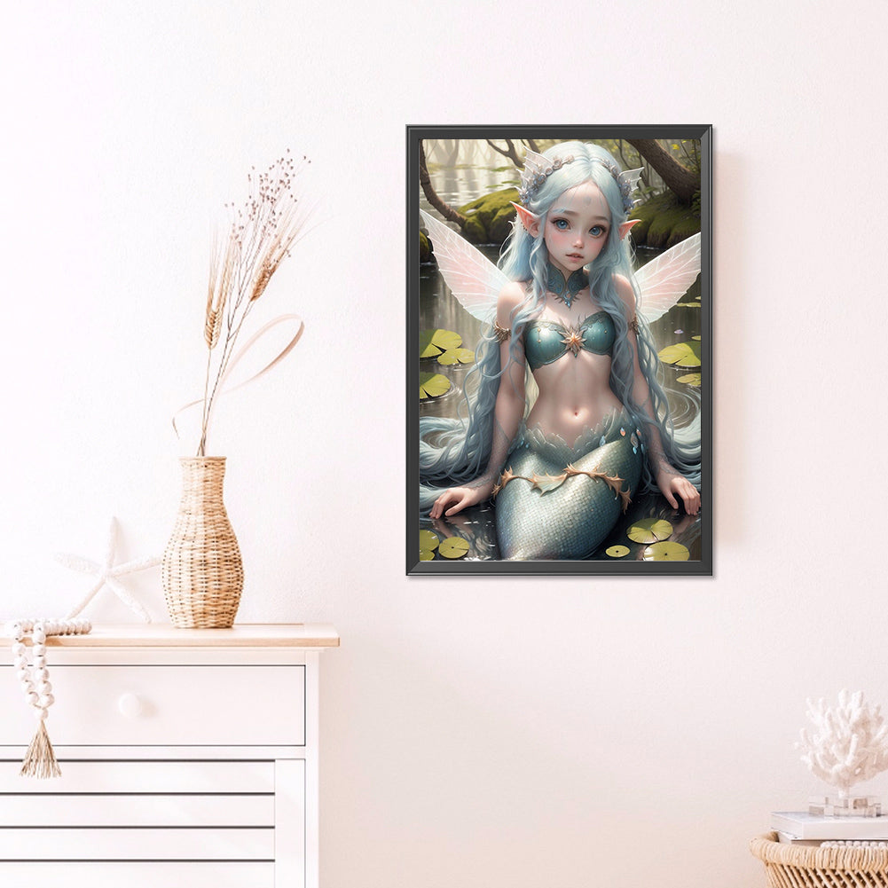 Elf Mermaid Girl - Full Round AB Drill Diamond Painting 40*60CM