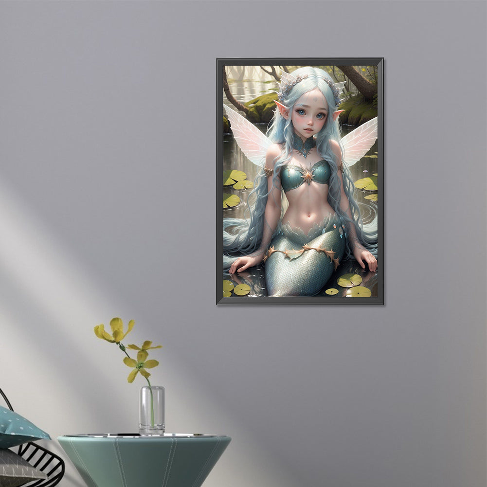 Elf Mermaid Girl - Full Round AB Drill Diamond Painting 40*60CM