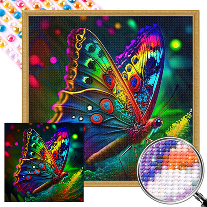 Fluorescent Butterfly - Full AB Dril Square Diamond Painting 30*30CM