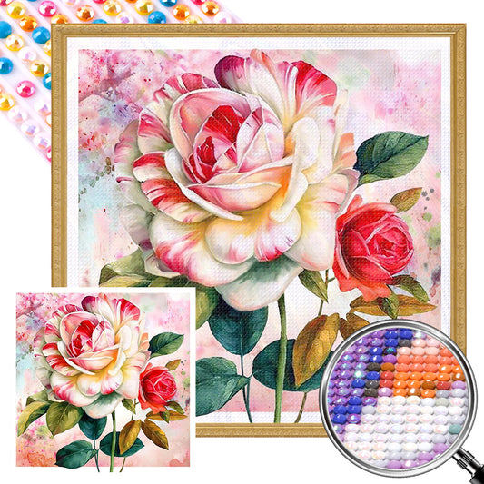 Rose Flower - Full AB Dril Square Diamond Painting 40*40CM