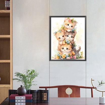 Cat Jenga - Full AB Dril Square Diamond Painting 40*50CM