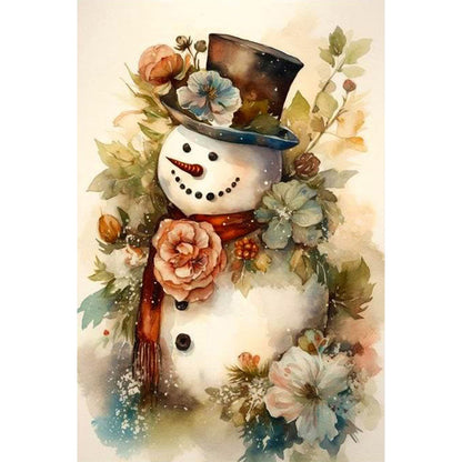 Dressed Up Snowman - Full AB Dril Square Diamond Painting 40*60CM