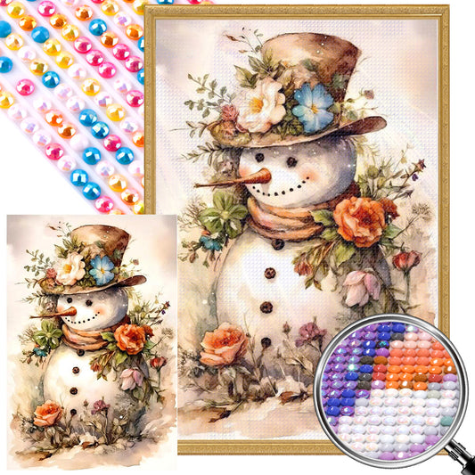 Happy Snowman - Full AB Dril Square Diamond Painting 40*60CM