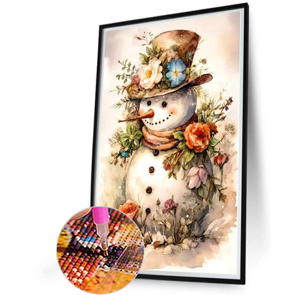 Happy Snowman - Full AB Dril Square Diamond Painting 40*60CM