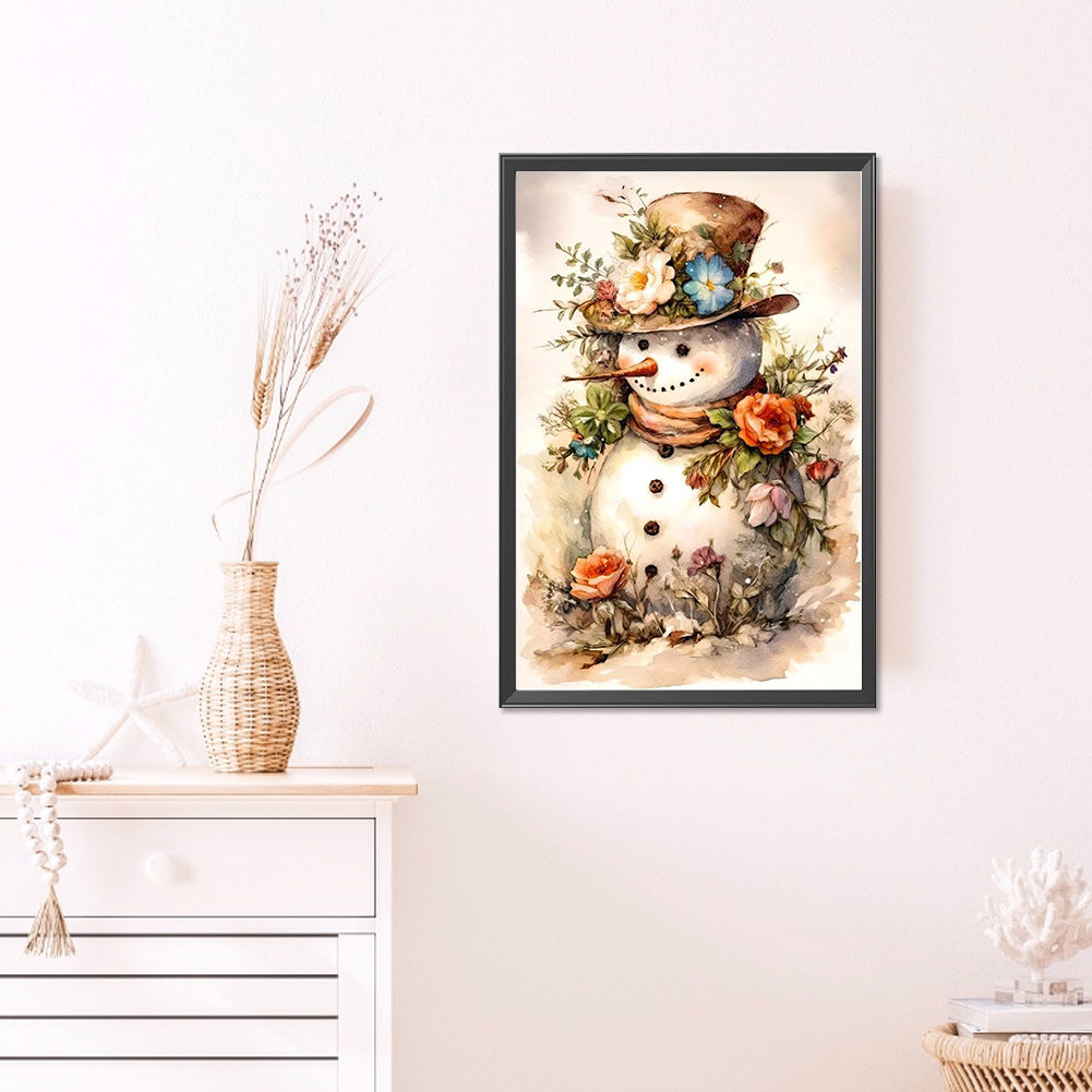 Happy Snowman - Full AB Dril Square Diamond Painting 40*60CM