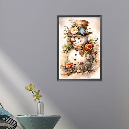 Happy Snowman - Full AB Dril Square Diamond Painting 40*60CM