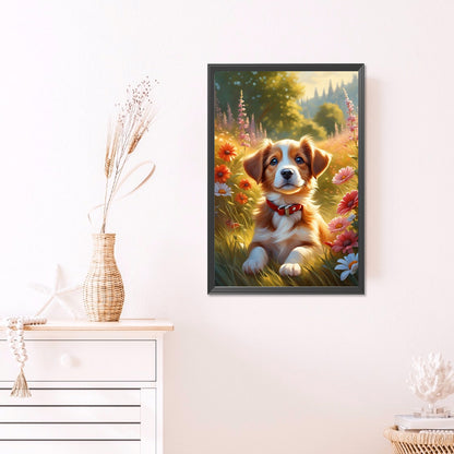 Happy Dog - Full AB Dril Round Diamond Painting 40*60CM