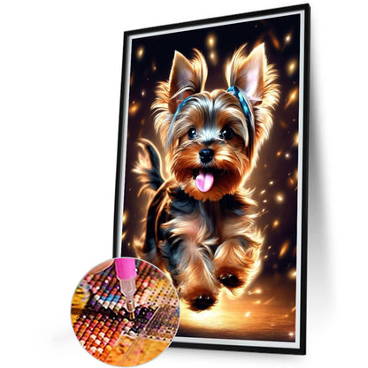 Happy Running Dog - Full AB Dril Round Diamond Painting 40*60CM