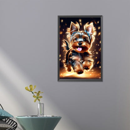 Happy Running Dog - Full AB Dril Round Diamond Painting 40*60CM