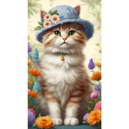 Sitting Cat - Full AB Dril Square Diamond Painting 40*70CM