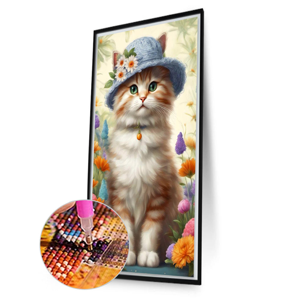 Sitting Cat - Full AB Dril Square Diamond Painting 40*70CM