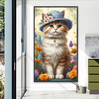 Sitting Cat - Full AB Dril Square Diamond Painting 40*70CM